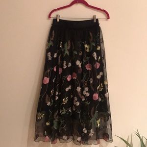 Never worn embroidered skirt